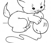 Coloriage et dessins gratuit Bébé Chat à imprimer