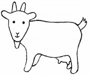 Coloriage et dessins gratuit Chèvre à télécharger à imprimer