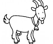 Coloriage et dessins gratuit Chèvre en souriant à imprimer