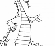 Coloriage et dessins gratuit Dragon avec des crones à imprimer