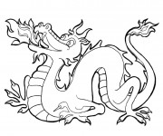 Coloriage et dessins gratuit Dragon couleur à imprimer