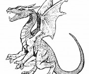 Coloriage et dessins gratuit Dragon en ligne à imprimer