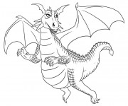 Coloriage et dessins gratuit Dragon jolie à imprimer