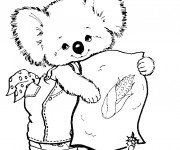 Coloriage et dessins gratuit Koala mignon à imprimer
