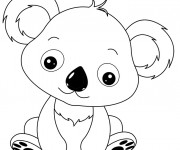 Coloriage et dessins gratuit Petit Koala trop mignon à imprimer