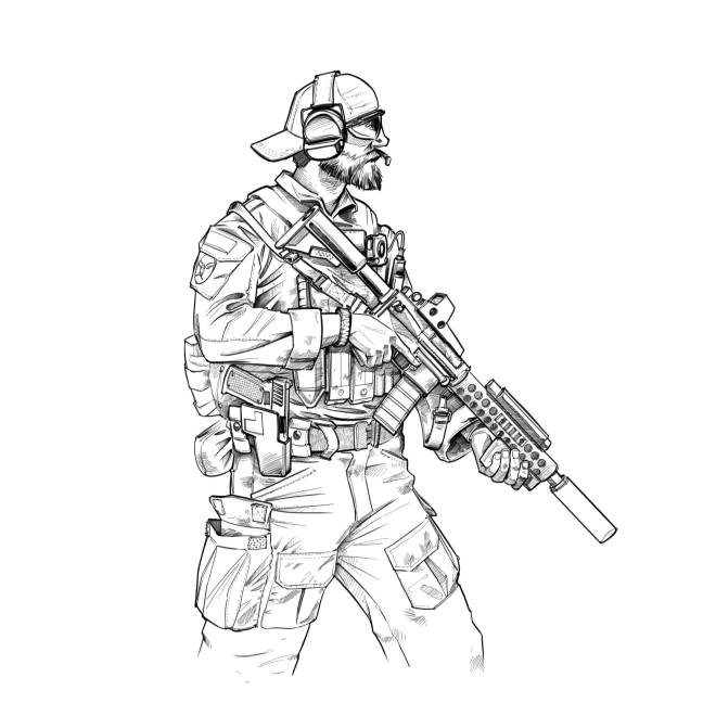 Coloriage Combattant De Call Of Duty Pr T Pour La Guerre