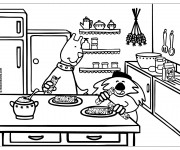 Coloriage et dessins gratuit Cuisine Dessin Animé à imprimer