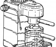 Coloriage et dessins gratuit Machine à café à La Cuisine à imprimer