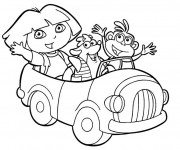 Coloriage et dessins gratuit Dora et ses amis à imprimer