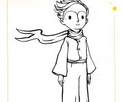 Coloriage et dessins gratuit Le petit prince porte un écharpe à imprimer