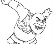 Coloriage et dessins gratuit Shrek en colère à imprimer