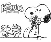 Coloriage et dessins gratuit Snoopy dessin animé à imprimer