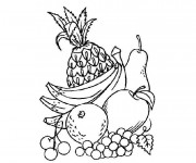 Coloriage et dessins gratuit Fruits à découper à imprimer