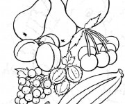 Coloriage et dessins gratuit Fruits en couleur à imprimer