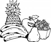 Coloriage et dessins gratuit Fruits maternelle à imprimer