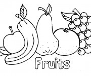 Coloriage et dessins gratuit Fruits stylisés à imprimer