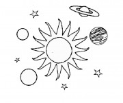 Coloriage et dessins gratuit Le système solaire à imprimer
