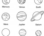 Coloriage et dessins gratuit Les planètes du système solaire à imprimer