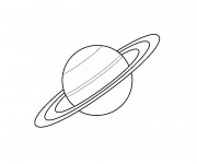 Coloriage et dessins gratuit Planète Saturn à imprimer