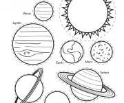 Coloriage et dessins gratuit Planètes et système solaire couleur à imprimer