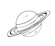 Coloriage et dessins gratuit Saturn en couleur à imprimer
