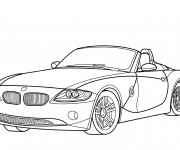 Coloriage et dessins gratuit BMW décapotable à imprimer