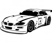 Coloriage et dessins gratuit BMW i8 de course à imprimer