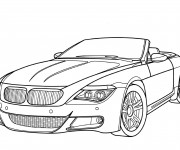 Coloriage et dessins gratuit BMW sport cabriolet à imprimer