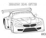 Coloriage et dessins gratuit BMW Z4 Gt3 à imprimer