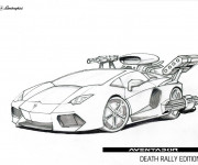 Coloriage et dessins gratuit Lamborghini Aventador Édition Rallye de la mort à imprimer
