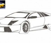 Coloriage et dessins gratuit Lamborghini en Jaune à imprimer