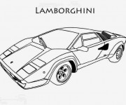 Coloriage et dessins gratuit Lamborghini facile à imprimer