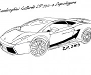 Coloriage et dessins gratuit Lamborghini Gallardo à imprimer