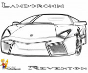 Coloriage et dessins gratuit Lamborghini Reventon vue de face à imprimer
