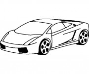 Coloriage et dessins gratuit Lamborghini Simple à imprimer