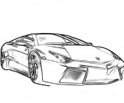 Coloriage et dessins gratuit Lamborghini vecteur à imprimer