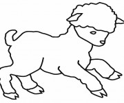Coloriage et dessins gratuit Un petit agneau à imprimer