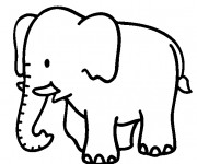 Coloriage Elephant Pour Enfant Dessin Gratuit A Imprimer
