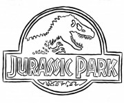 Coloriage Logo Jurassic Park
