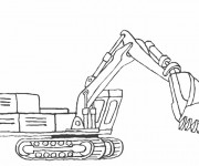 Coloriage et dessins gratuit Bulldozer pour travaux de construction à imprimer