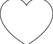 Coloriage Coeur maternelle dessin gratuit à imprimer