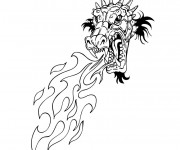 Coloriage et dessins gratuit Dragon chinois à colorier à imprimer