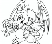 Coloriage et dessins gratuit Dragon feu Pokémon à imprimer