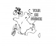 Coloriage et dessins gratuit Cyclisme Tour De France à imprimer