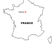 Coloriage France et sa Capitale