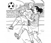 Coloriage et dessins gratuit Un Match de Football à imprimer