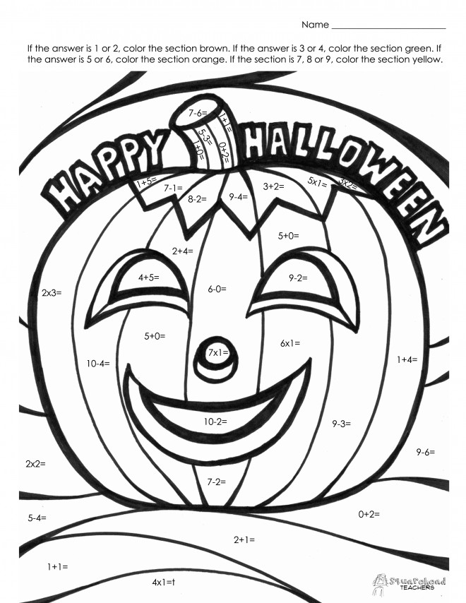 Coloriage Math matique Halloween Dessin Gratuit Imprimer