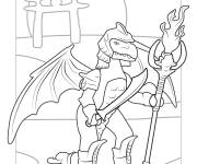 Coloriage Playmobil Pays des dragons