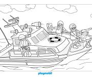 Coloriage Police maritime Playmobil