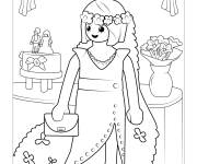 Coloriage Robe d'épouse Playmobil